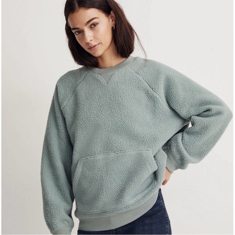 Madewell Sherpa Crewneck Size Medium
